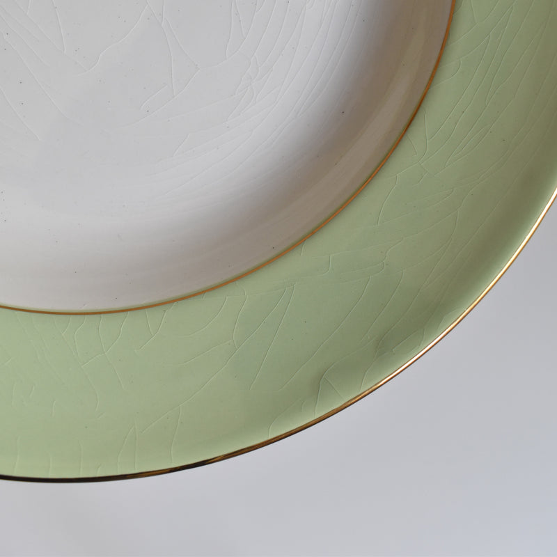 Vintage Deep Plate, Lamandinoise, Pastel Green B