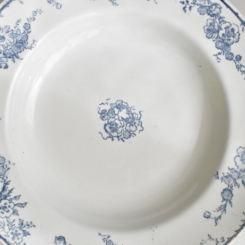 Antique Deep Plate, Creil et Montereau, Aubépine