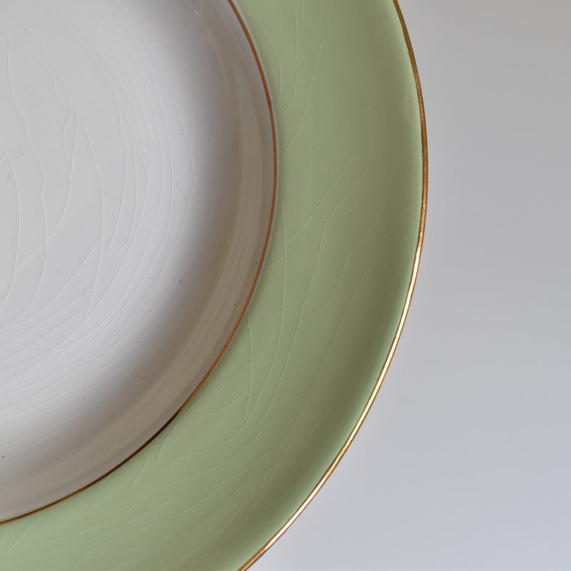 Vintage Deep Plate, Lamandinoise, Pastel Green B