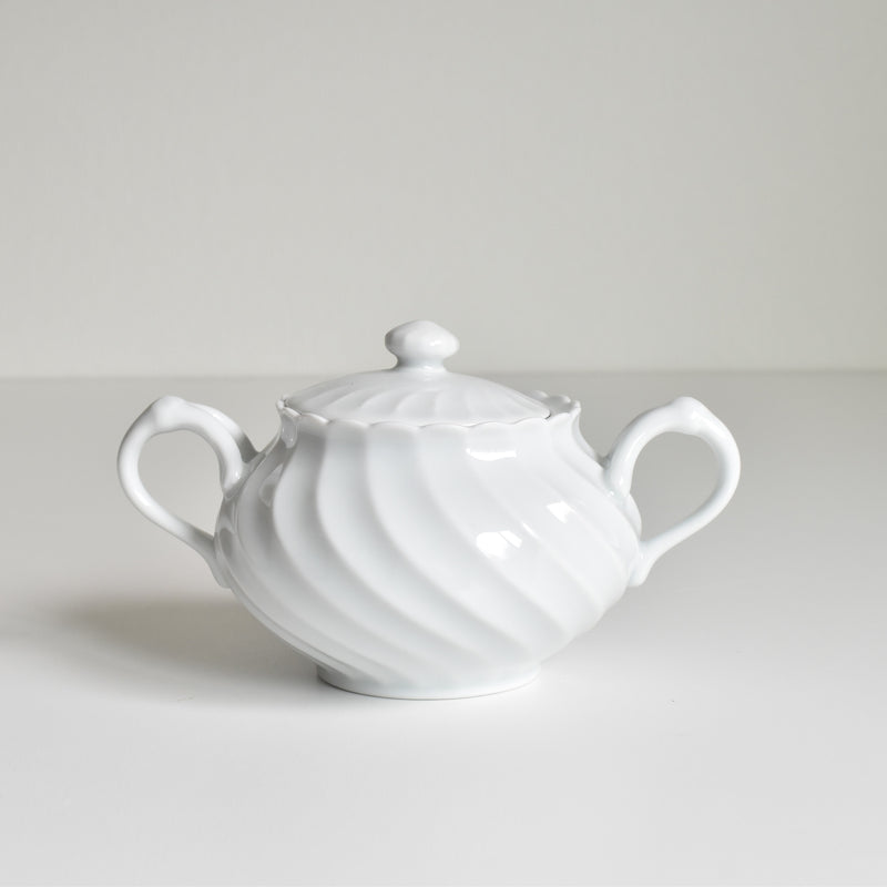 Vintage Sugar Bowl Haviland Limoges Corse Blanc