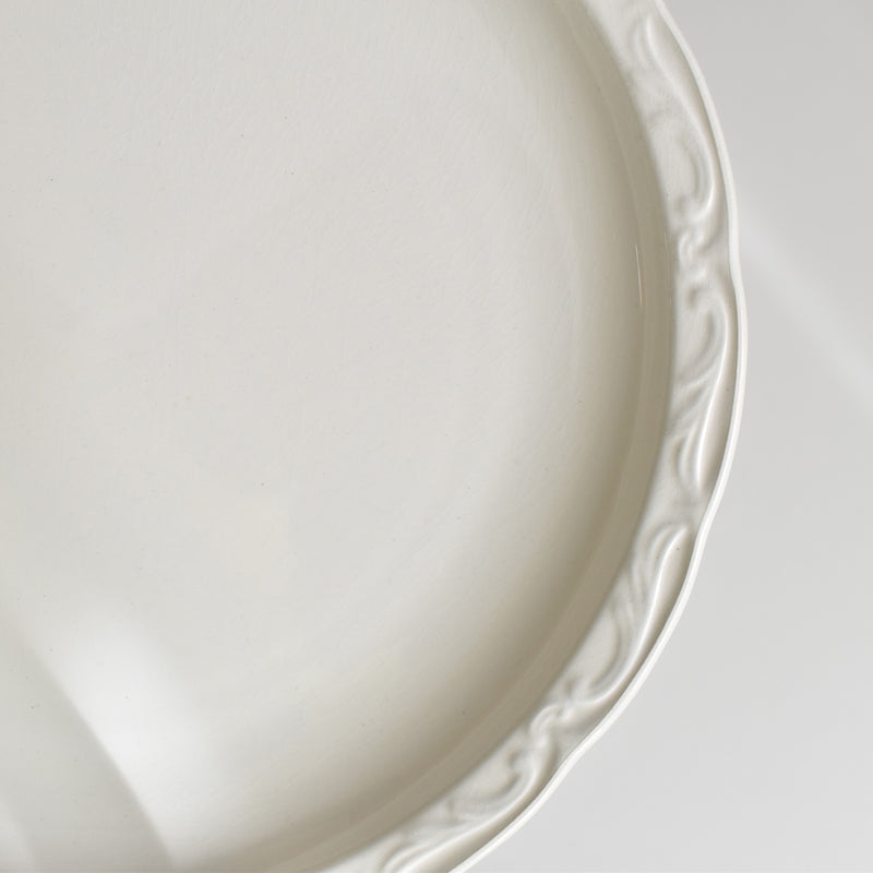 Vintage Plate Digoin & Sarreguemines White Relief J