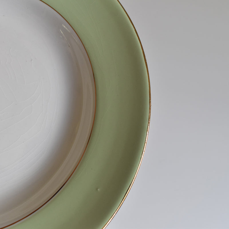Vintage Deep Plate, Lamandinoise, Pastel Green B