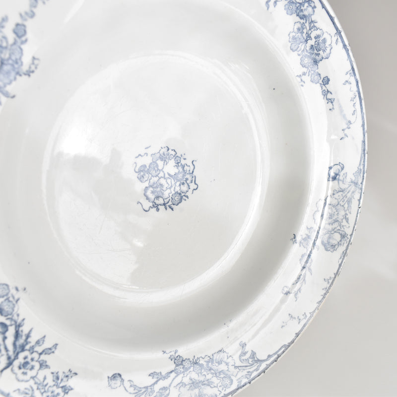Antique Deep Plate, Creil et Montereau, Aubépine