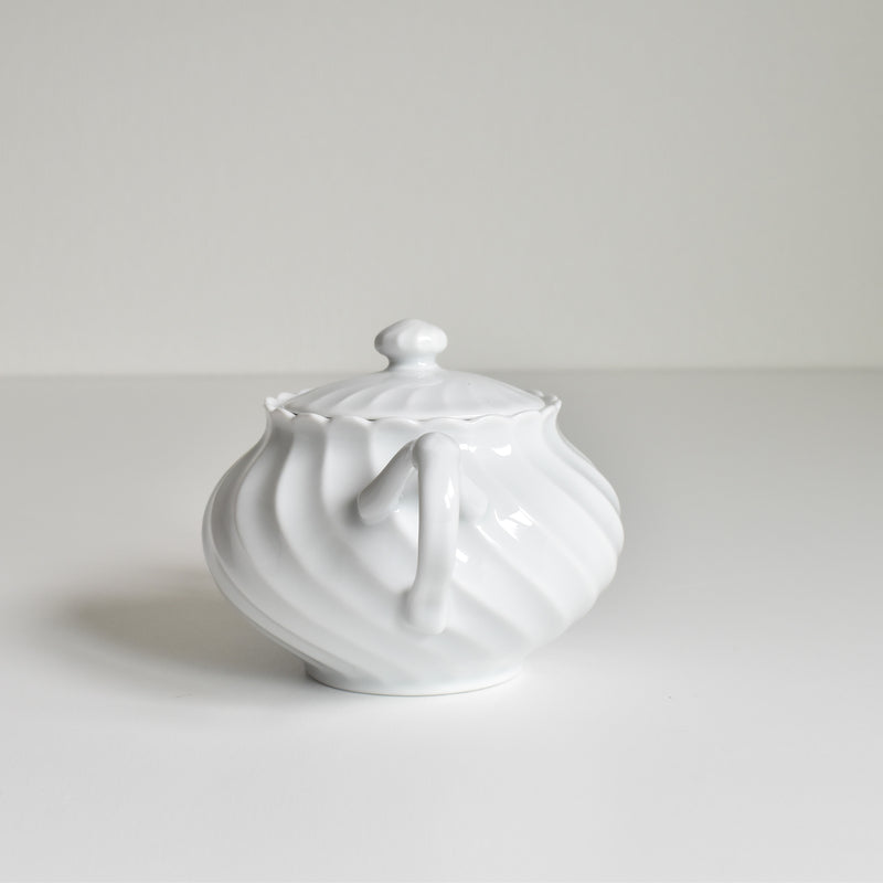 Vintage Sugar Bowl Haviland Limoges Corse Blanc