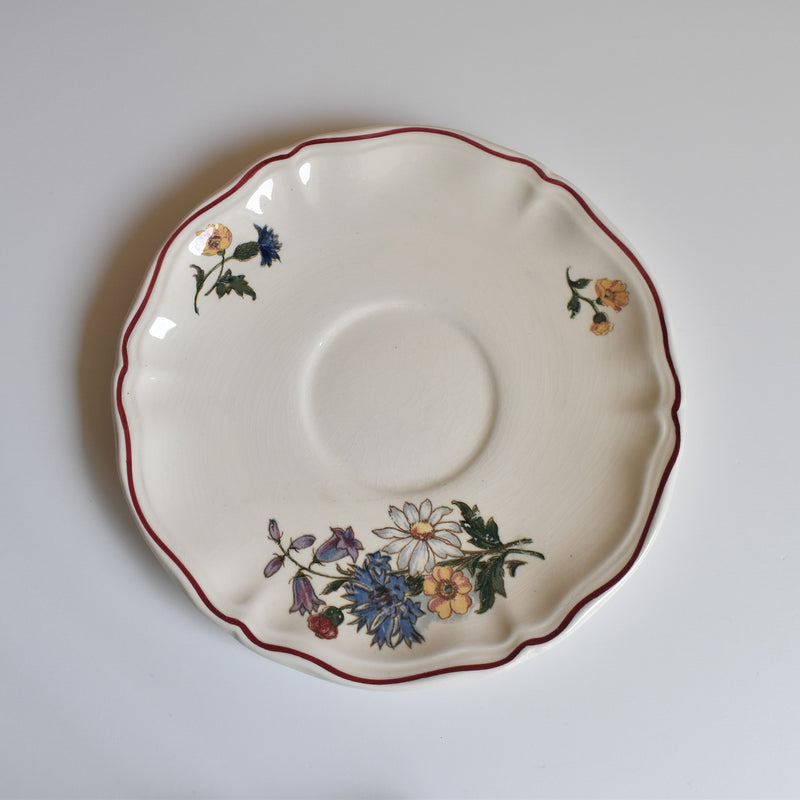 Vintage Chocolate Cup & Saucer Digoin & Sarreguemines Agreste