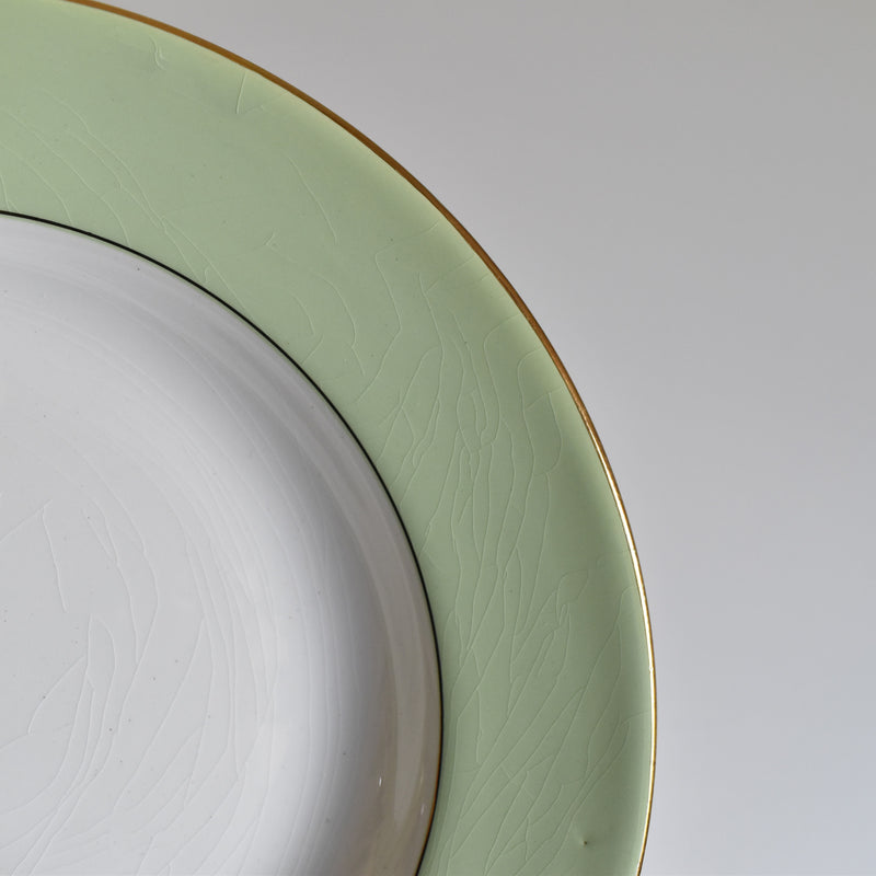 Vintage Deep Plate, Lamandinoise, Pastel Green B