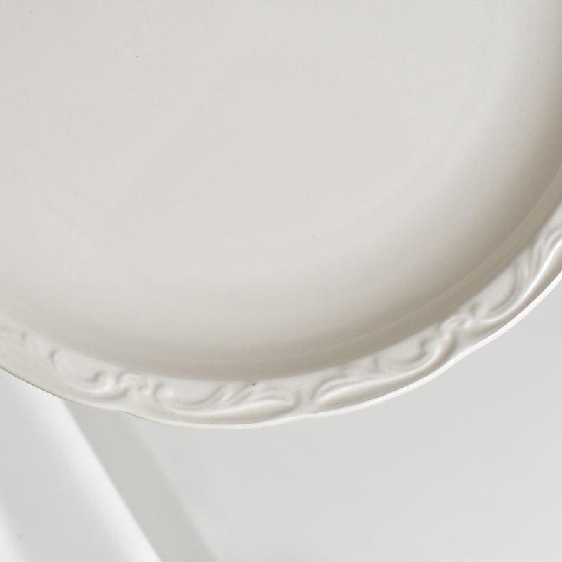 Vintage Plate Digoin & Sarreguemines White Relief J