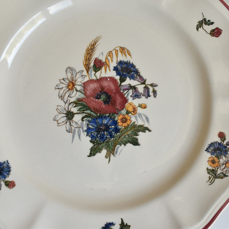 Vintage Dessert Plate, Digoin & Sarreguemines "Agreste," 21cm, A