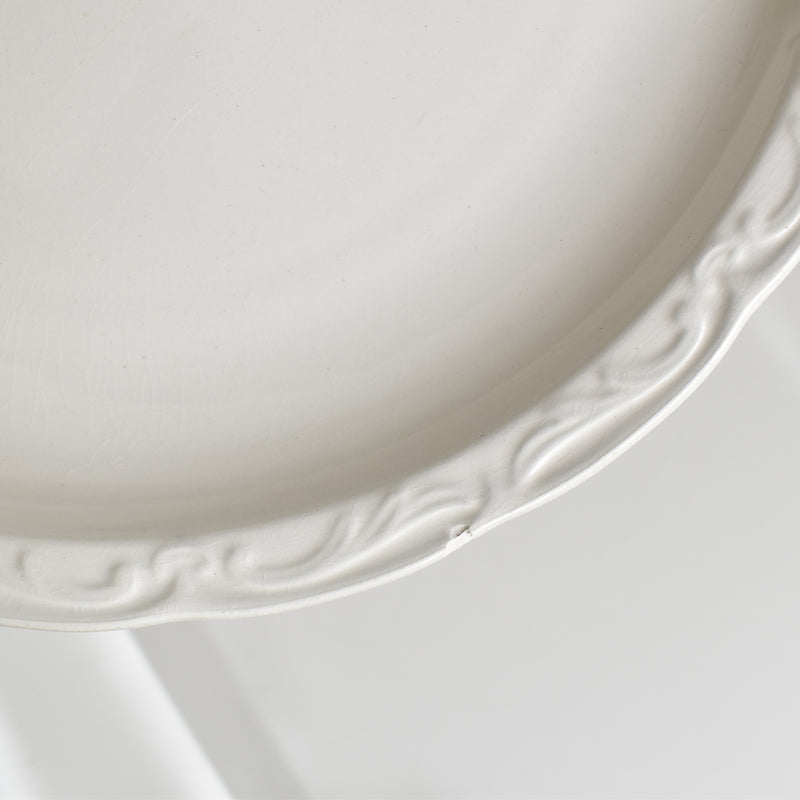 Vintage Plate Digoin & Sarreguemines White Relief J