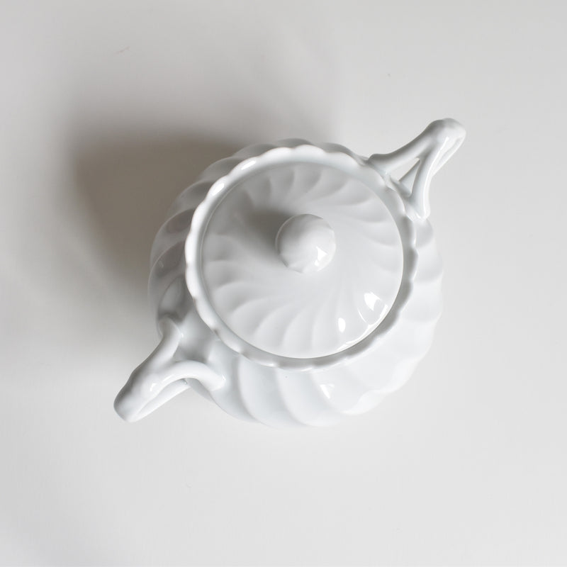 Vintage Sugar Bowl Haviland Limoges Corse Blanc