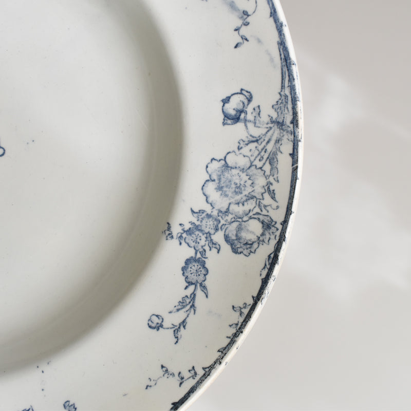 Antique Deep Plate, Creil et Montereau, Aubépine