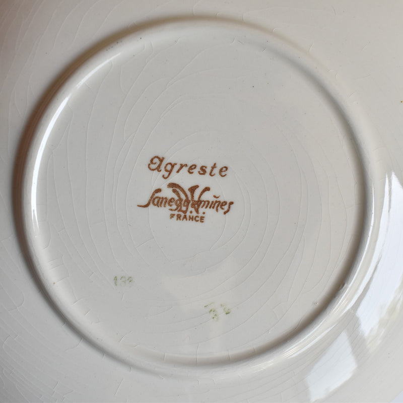 Vintage Chocolate Cup & Saucer Digoin & Sarreguemines Agreste
