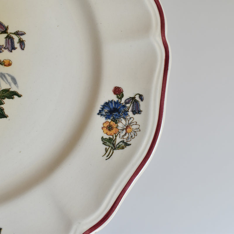 Vintage Dessert Plate, Digoin & Sarreguemines "Agreste," 21cm, A