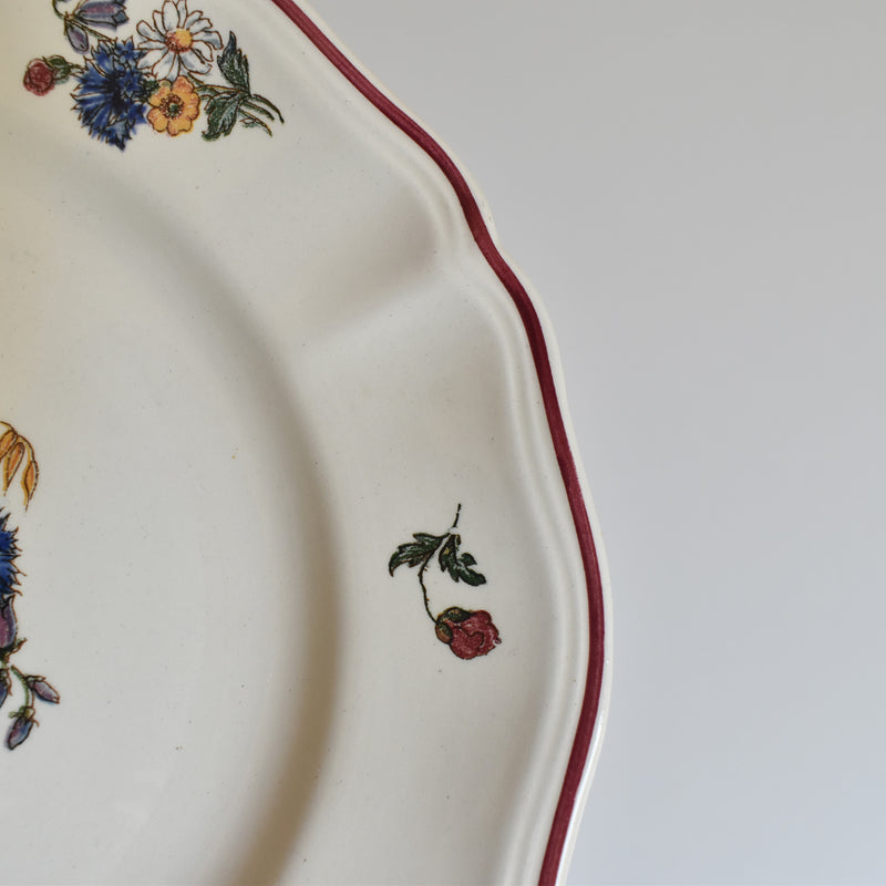 Vintage Dessert Plate, Digoin & Sarreguemines "Agreste," 21cm, A