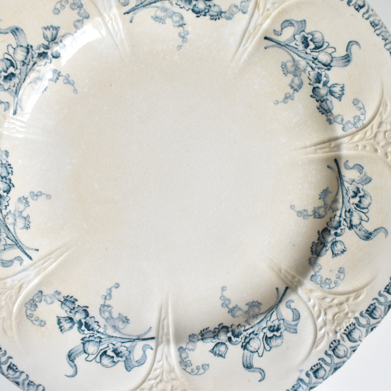 Antique Plate Longwy Muguet Lily of the Valley D