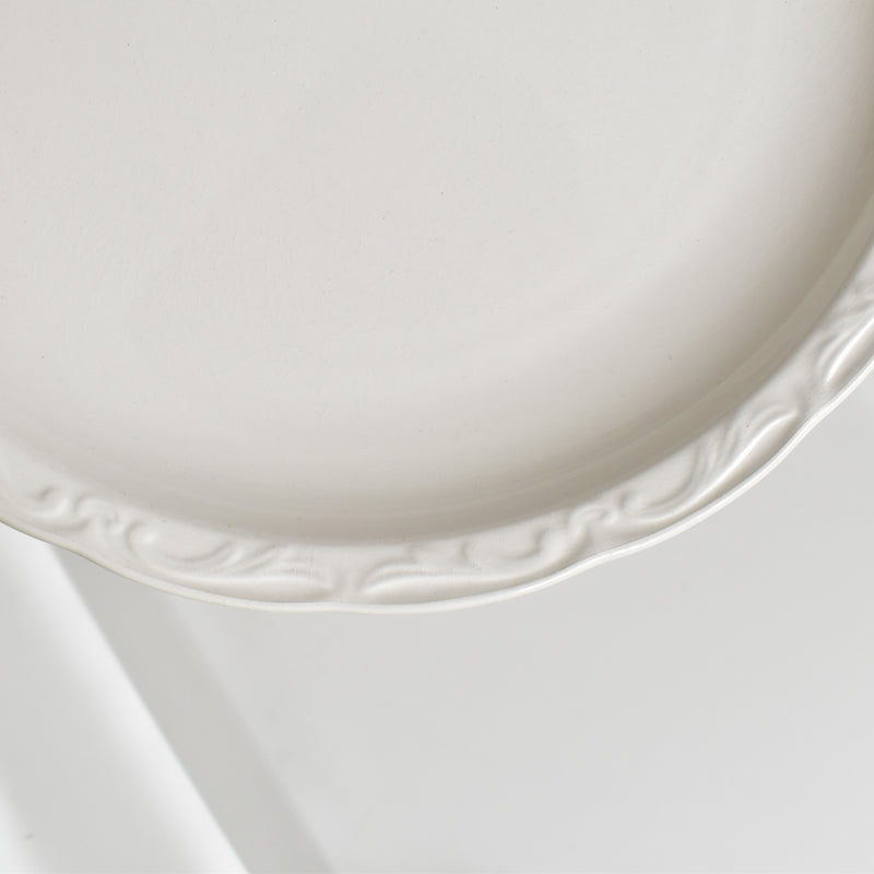 Vintage Plate Digoin & Sarreguemines White Relief J