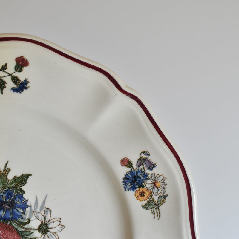 Vintage Dessert Plate, Digoin & Sarreguemines "Agreste," 21cm, A