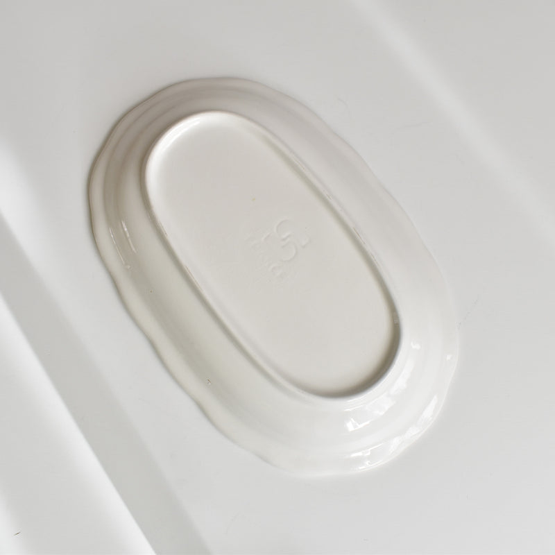 Vintage Sarreguemines Digoin White Relief Raviere