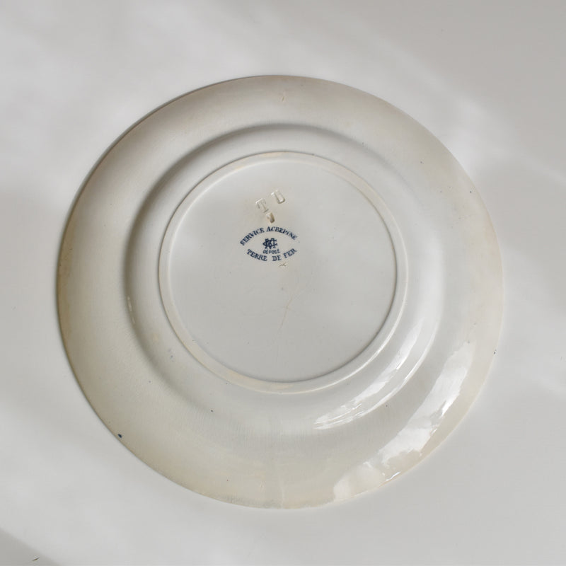 Antique plate Creil et Montereau Aubépine A