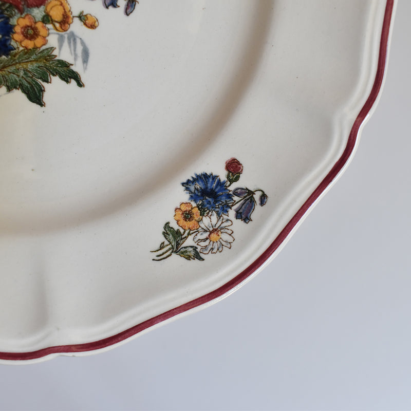 Vintage Dessert Plate, Digoin & Sarreguemines "Agreste," 21cm, A