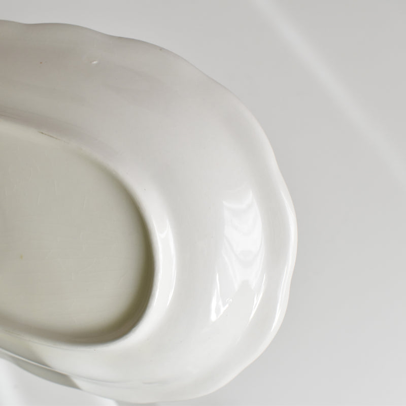 Vintage Sarreguemines Digoin White Relief Raviere