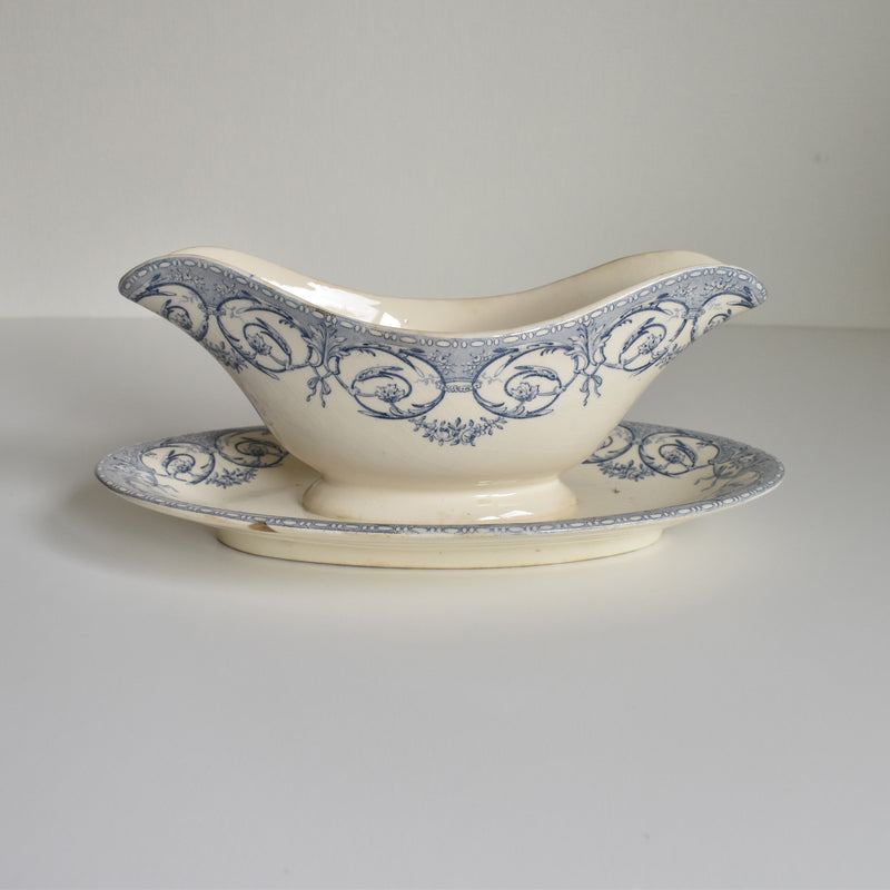 Antique Sauce Boat Creil et Montereau Dubarry