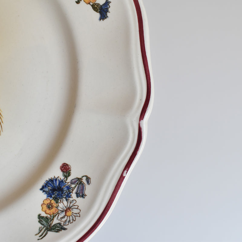 Vintage Dessert Plate, Digoin & Sarreguemines "Agreste," 21cm, A