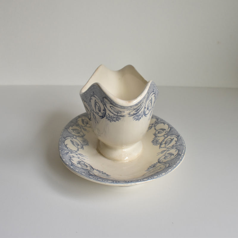 Antique Sauce Boat Creil et Montereau Dubarry