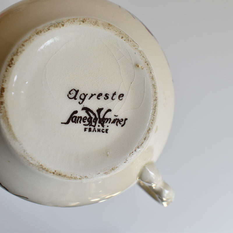 Vintage Chocolate Cup & Saucer Digoin & Sarreguemines Agreste