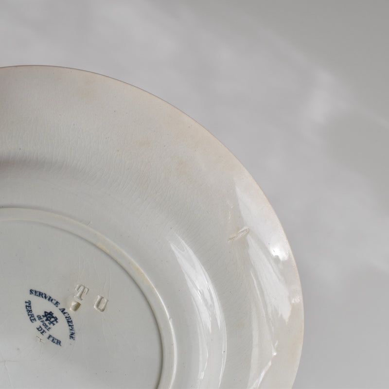 Antique plate Creil et Montereau Aubépine A