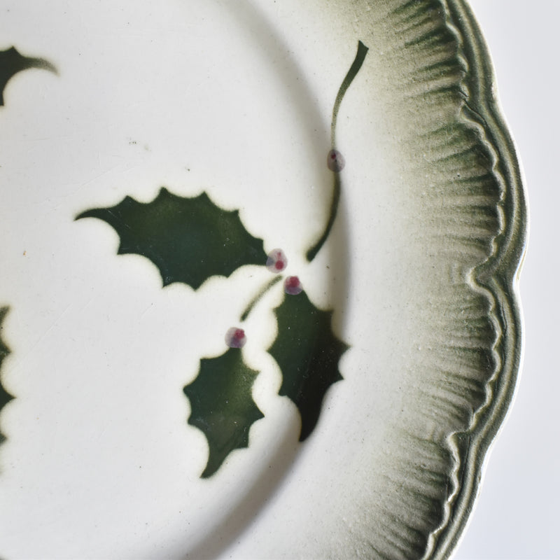 Antique Dessert Plate Badonviller Houx A