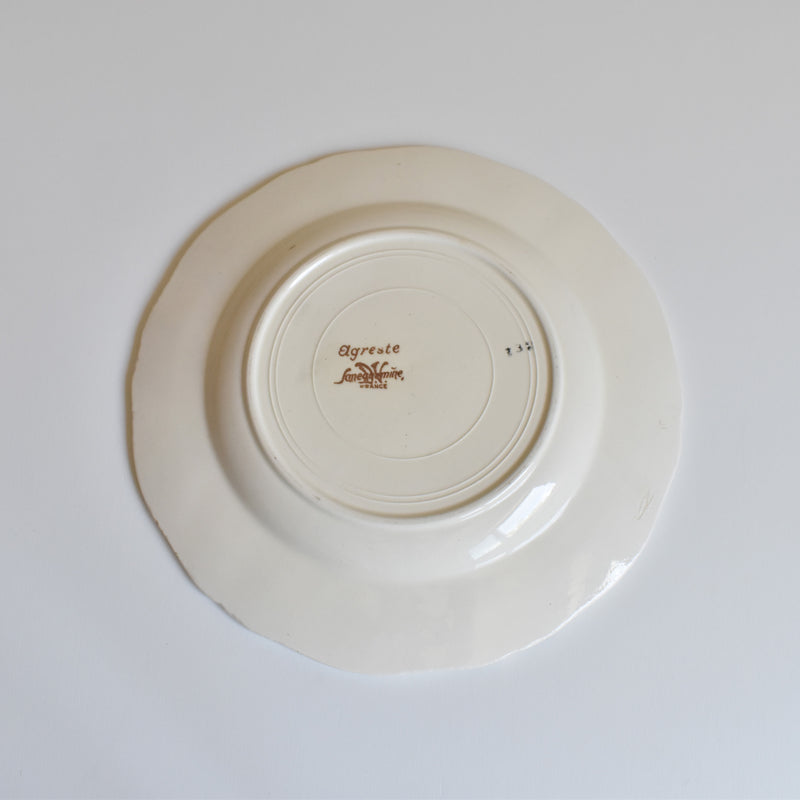 Vintage Dessert Plate Digoin & Sarreguemines Agreste 21cm B