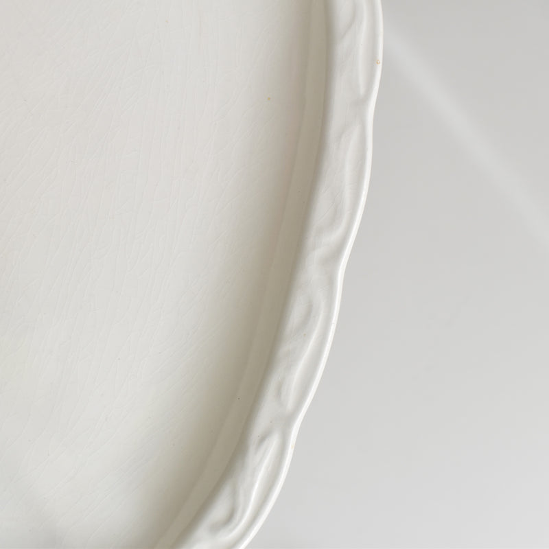 Vintage Sarreguemines Digoin White Relief Raviere
