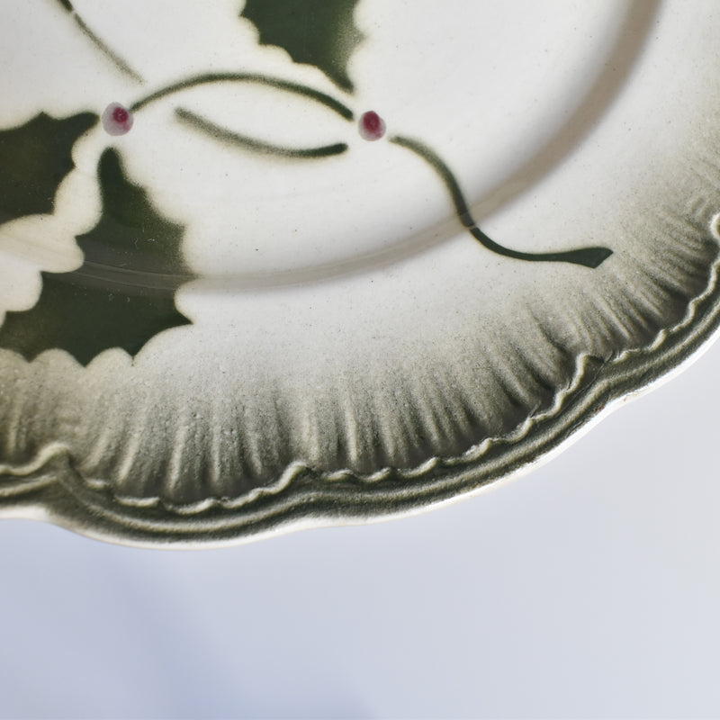 Antique Dessert Plate Badonviller Houx A