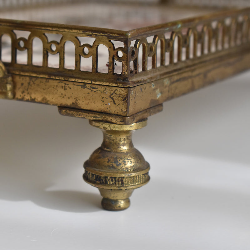 Antique tray, HB&C Choisy-le-Roi, Chrysanthemums