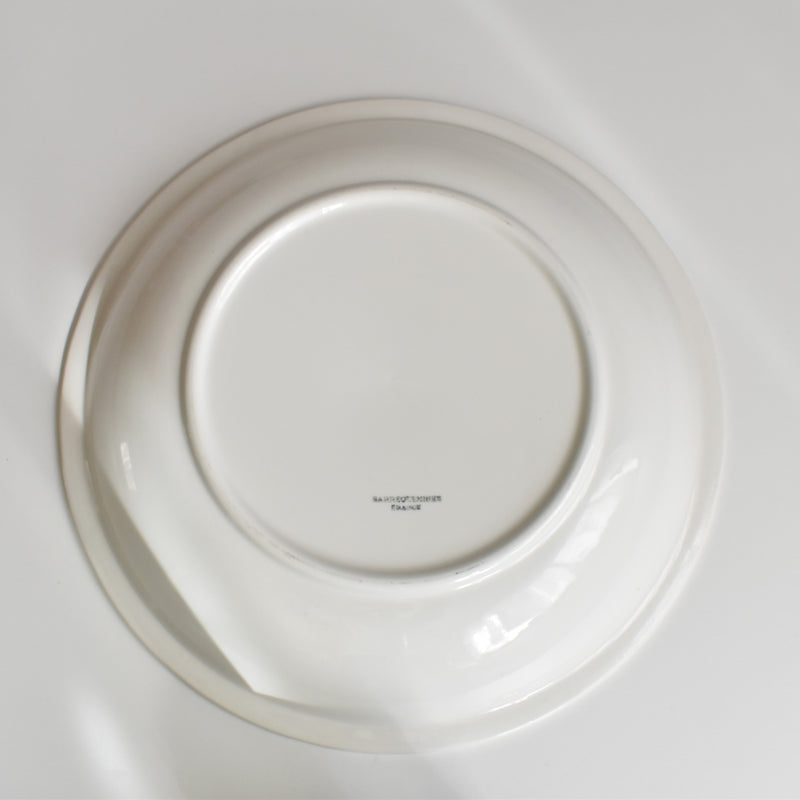 Vintage Deep Dish Digoin & Sarreguemines White Relief