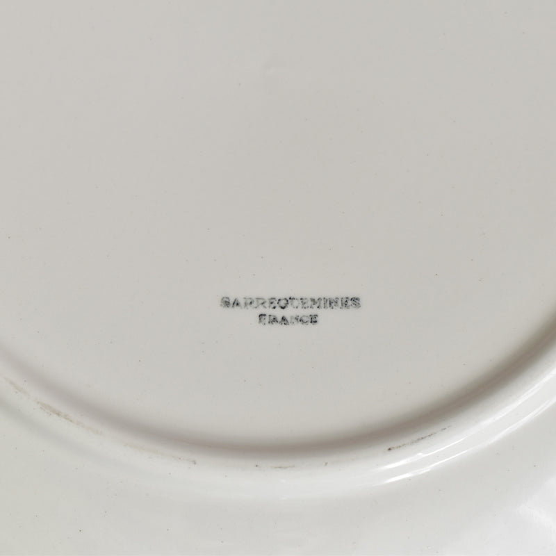 Vintage Deep Dish Digoin & Sarreguemines White Relief