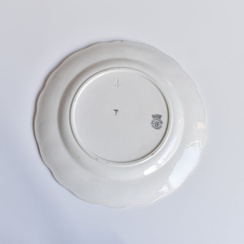 Antique Dessert Plate Badonviller Houx B