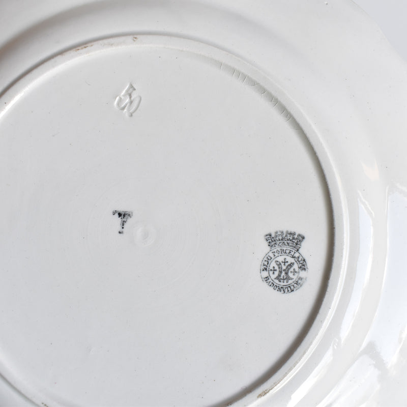 Antique Dessert Plate Badonviller Houx B