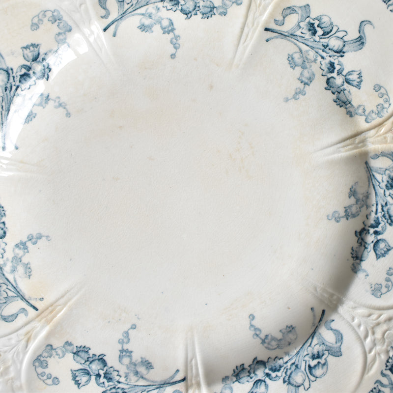 Antique Plate Longwy Muguet (Lily of the Valley) E