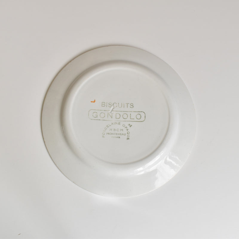 Vintage dessert plate HBCM Creil-Montereau Balto A