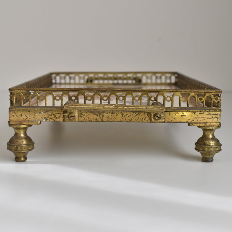 Antique tray, HB&C Choisy-le-Roi, Chrysanthemums