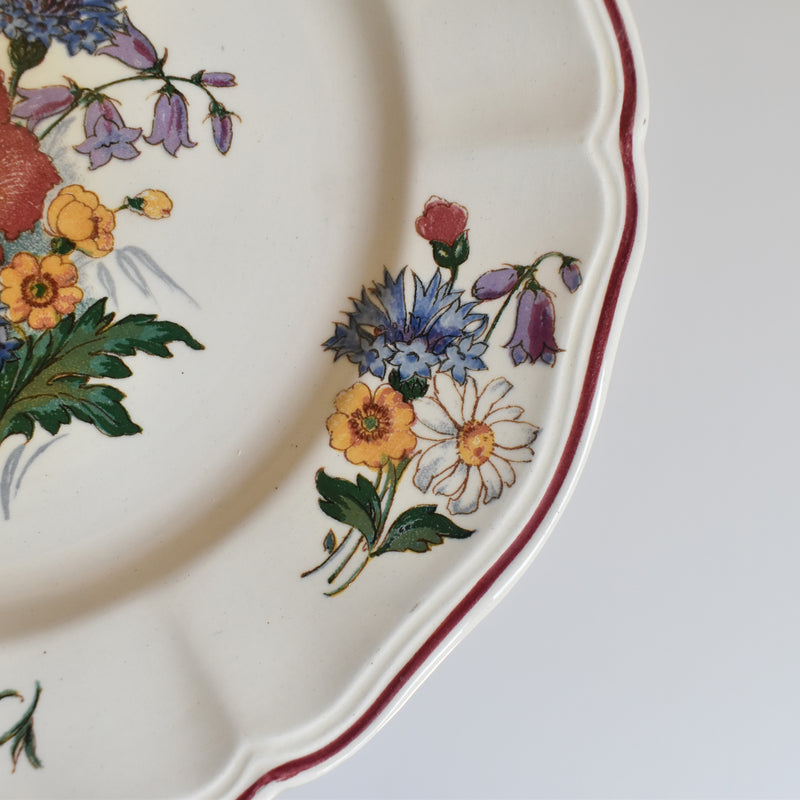 Vintage Dessert Plate Digoin & Sarreguemines Agreste 21cm B