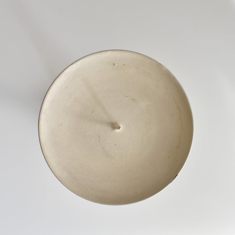 Vintage Wood Candle Holder, White