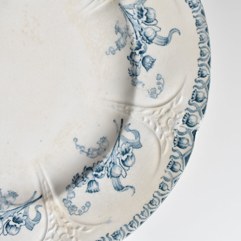 Antique Plate Longwy Muguet (Lily of the Valley) E