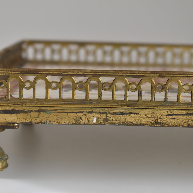 Antique tray, HB&C Choisy-le-Roi, Chrysanthemums
