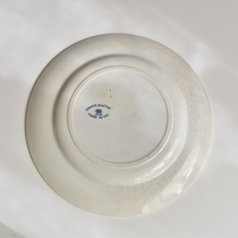Antique Plate Creil et Montereau Aubépine B