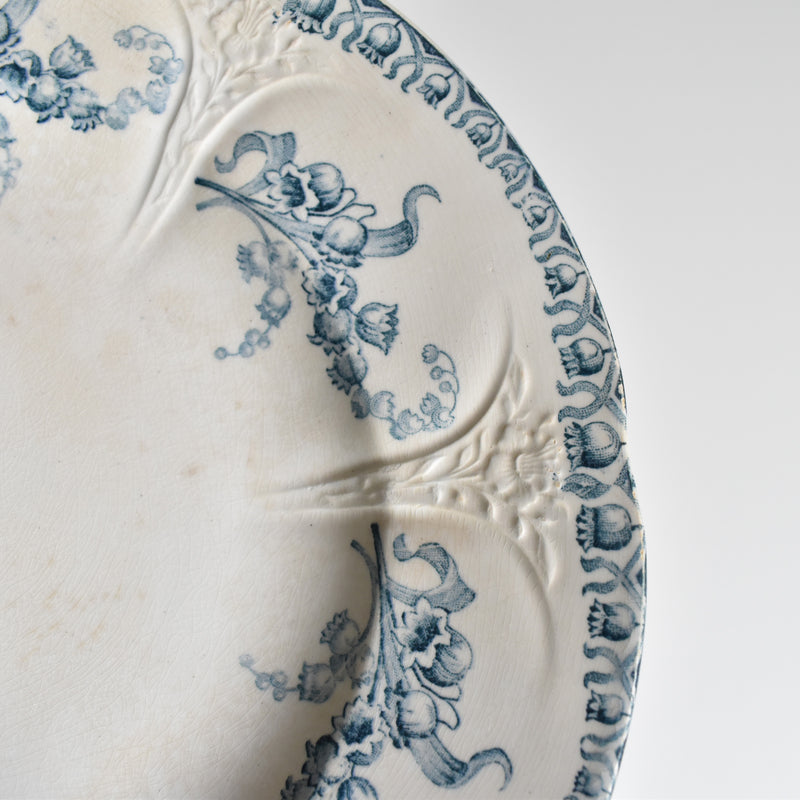 Antique Plate Longwy Muguet (Lily of the Valley) E