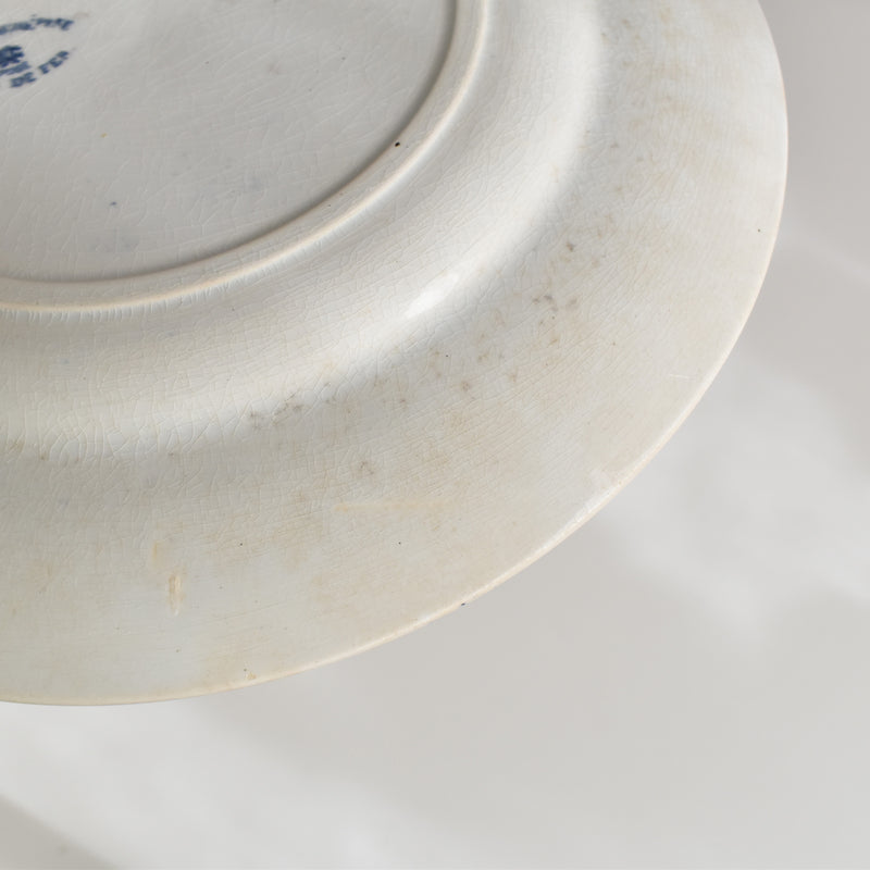 Antique Plate Creil et Montereau Aubépine B
