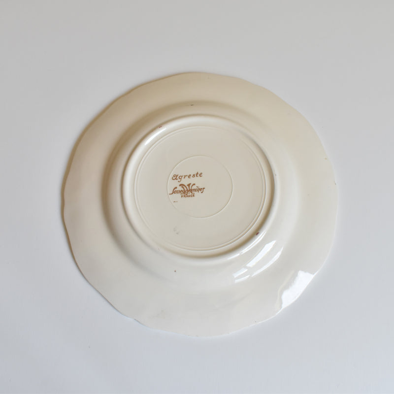 Vintage Dessert Plate, Digoin & Sarreguemines "Agreste" 21cm C